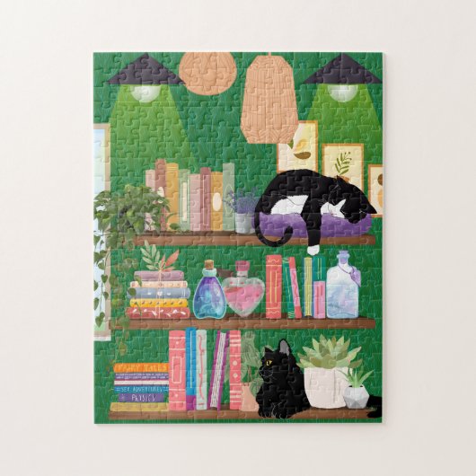 Boekwinkel katten legpuzzel (Verticaal)