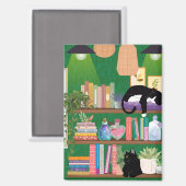 Boekwinkel katten magneet (Voorkant / Achterkant)
