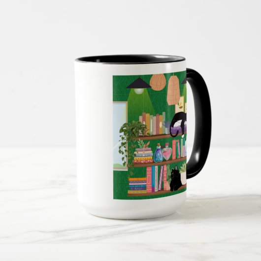 Boekwinkel katten mok (Voorkant rechts)