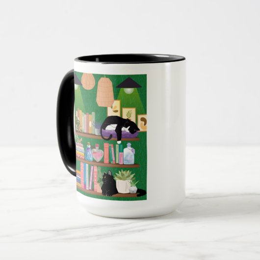 Boekwinkel katten mok (Voorkant links)