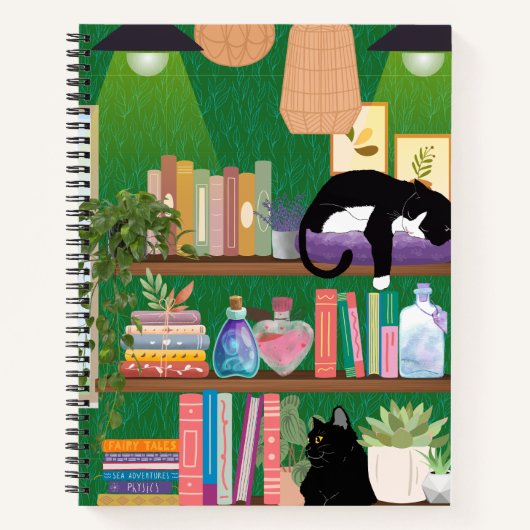 Boekwinkel katten notitieboek (Voorkant)