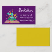 Boekwinkel, kinder boekhandel of onlineboeken visitekaartje (Voorkant / Achterkant)