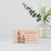 Boekwinkel, kinder boekhandel of onlineboeken visitekaartje (Staand voorkant)