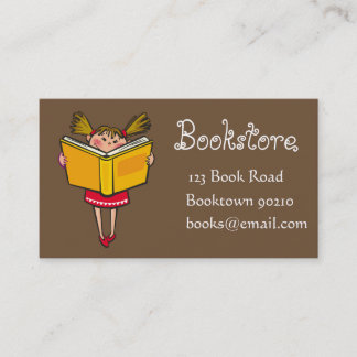 Boekwinkel, kinder boekhandel of onlineboeken visitekaartje