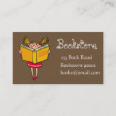 Boekwinkel, kinder boekhandel of onlineboeken visitekaartje (Voorkant)