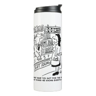 Boekwinkel Klant vraagt Shopkeeper een Vragenuur Thermosbeker