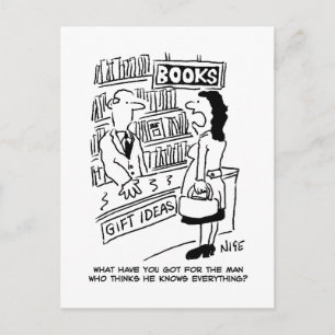 Boekwinkel Klant vraagt verkoper een vraag Briefkaart