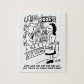 Boekwinkel Klant vraagt verkoper een vraag Legpuzzel (Verticaal)