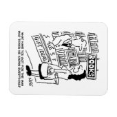 Boekwinkel Klant vraagt verkoper een vraag Magneet (Horizontaal)