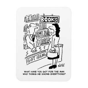 Boekwinkel Klant vraagt verkoper een vraag Magneet