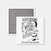 Boekwinkel Klant vraagt verkoper een vraag Magneet (Voorkant / Achterkant)