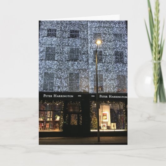 Boekwinkel Nachtfoto's Kerstmis Fulham Road Kaart (Voorkant)
