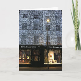 Boekwinkel Nachtfoto's Kerstmis Fulham Road Kaart