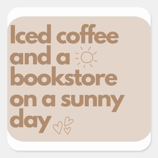 boekwinkel vierkante sticker (Voorkant)