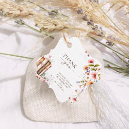 Boekwinkel Wildflower Bruids douche  | Blush Bloem Bedankjes Labels