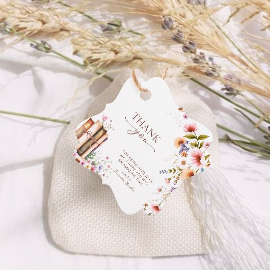 Boekwinkel Wildflower Bruids douche | Blush Bloem Bedankjes Labels
