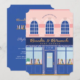  boekwinkelboeken en Baby shower in Brunch Kaart