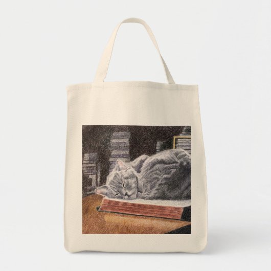 Boekwinkelkat Tote Bag (Voorkant)