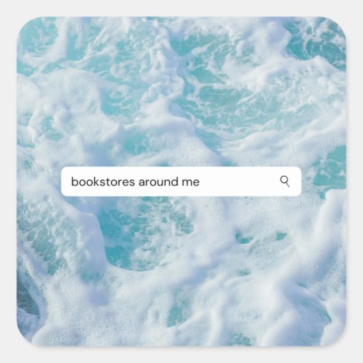Boekwinkels bij mij in de buurt vierkante sticker (Voorkant)
