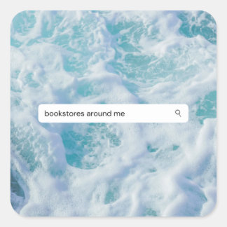 Boekwinkels bij mij in de buurt vierkante sticker