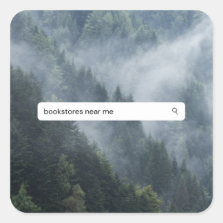 Boekwinkels in mijn buurt in de Bossen Vierkante Sticker