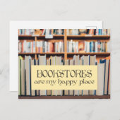 Boekwinkels zijn mijn Happy Place Briefkaart (Voorkant / Achterkant)
