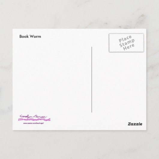 Boekworm Briefkaart (Achterkant)