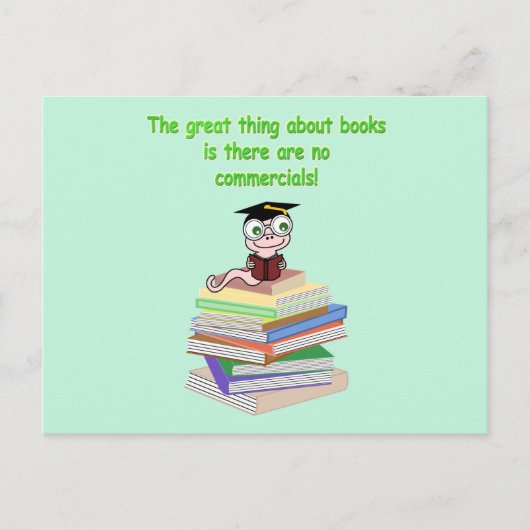 Boekworm Briefkaart (Voorkant)