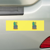 Boekworm Bumpersticker (Op auto)