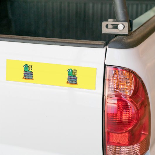 Boekworm Bumpersticker (Op Truck)