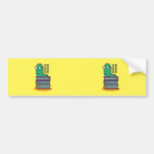 Boekworm Bumpersticker (Voorkant)