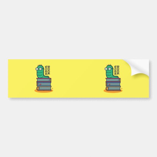 Boekworm Bumpersticker (Voorkant)