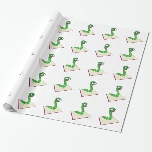 Boekworm Cadeaupapier (Uitgerold)