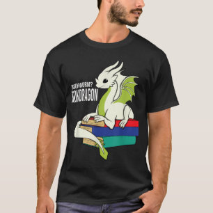 Boekworm Dragon Reading Books T-Shirt Co