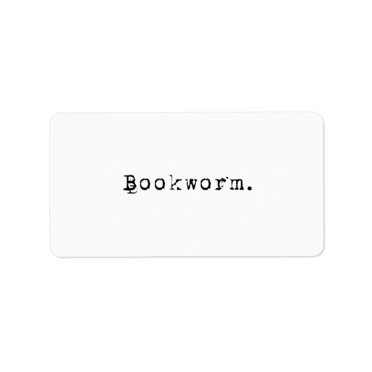 boekworm etiket (Voorkant)
