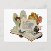 boekworm Fairy Briefkaart (Voorkant)