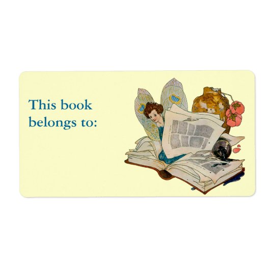 boekworm Fairy Etiket (Voorkant)