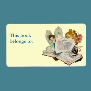 boekworm Fairy Etiket