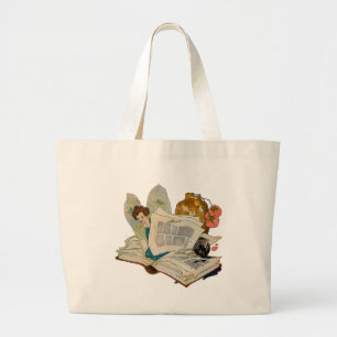 boekworm Fairy Grote Tote Bag