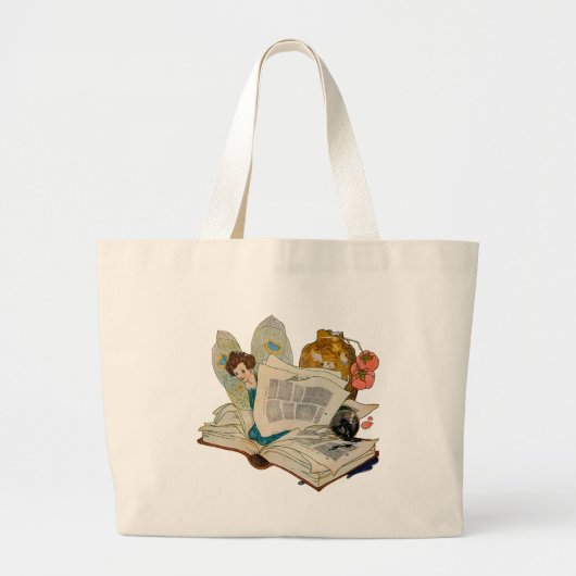 boekworm Fairy Grote Tote Bag (Voorkant)