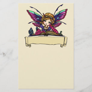 Boekworm Fairy Library Fantasy Art van Hannah Lynn Briefpapier