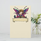 Boekworm Fairy Library Fantasy Art van Hannah Lynn Briefpapier (Staand voorkant)