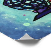 Boekworm Fairy Library Fantasy Art van Hannah Lynn Poster (Hoek)