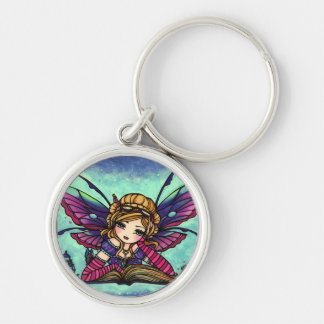 Boekworm Fairy Library Fantasy Art van Hannah Lynn Sleutelhanger