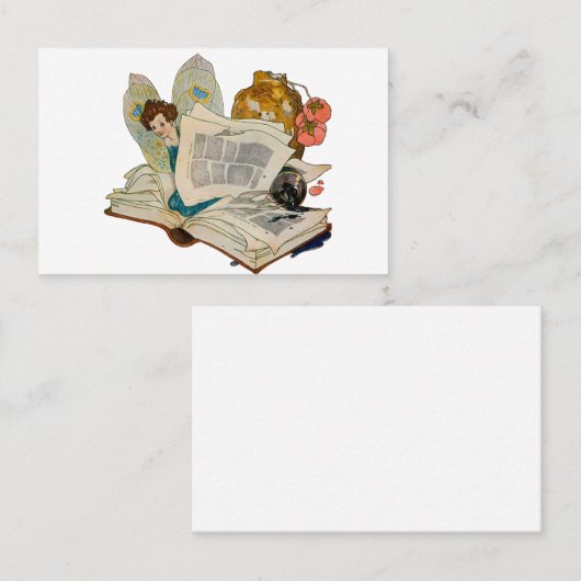 boekworm Fairy Visitekaartje (Voorkant / Achterkant)