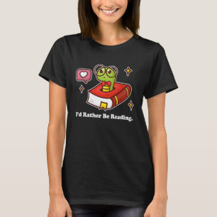 Boekworm Ik lees liever boeken literatuur T-shirt