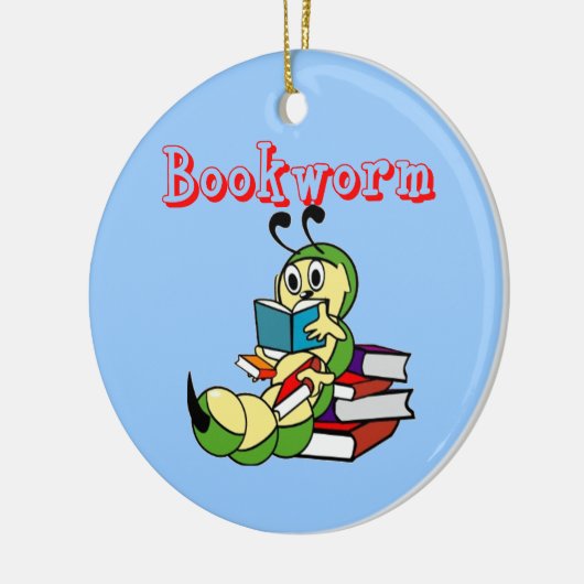 boekworm keramisch ornament (Links)