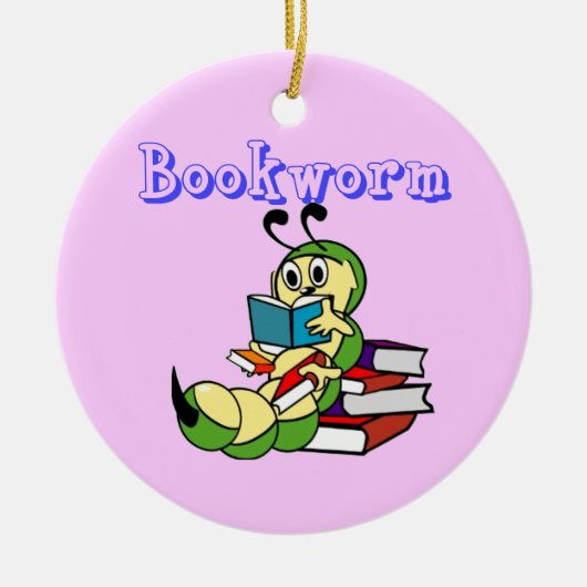 boekworm keramisch ornament (Voorkant)