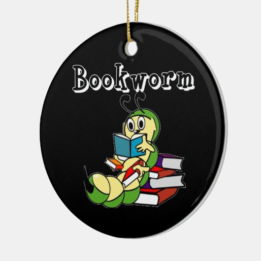 boekworm keramisch ornament (Links)