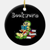 boekworm keramisch ornament (Achterkant)